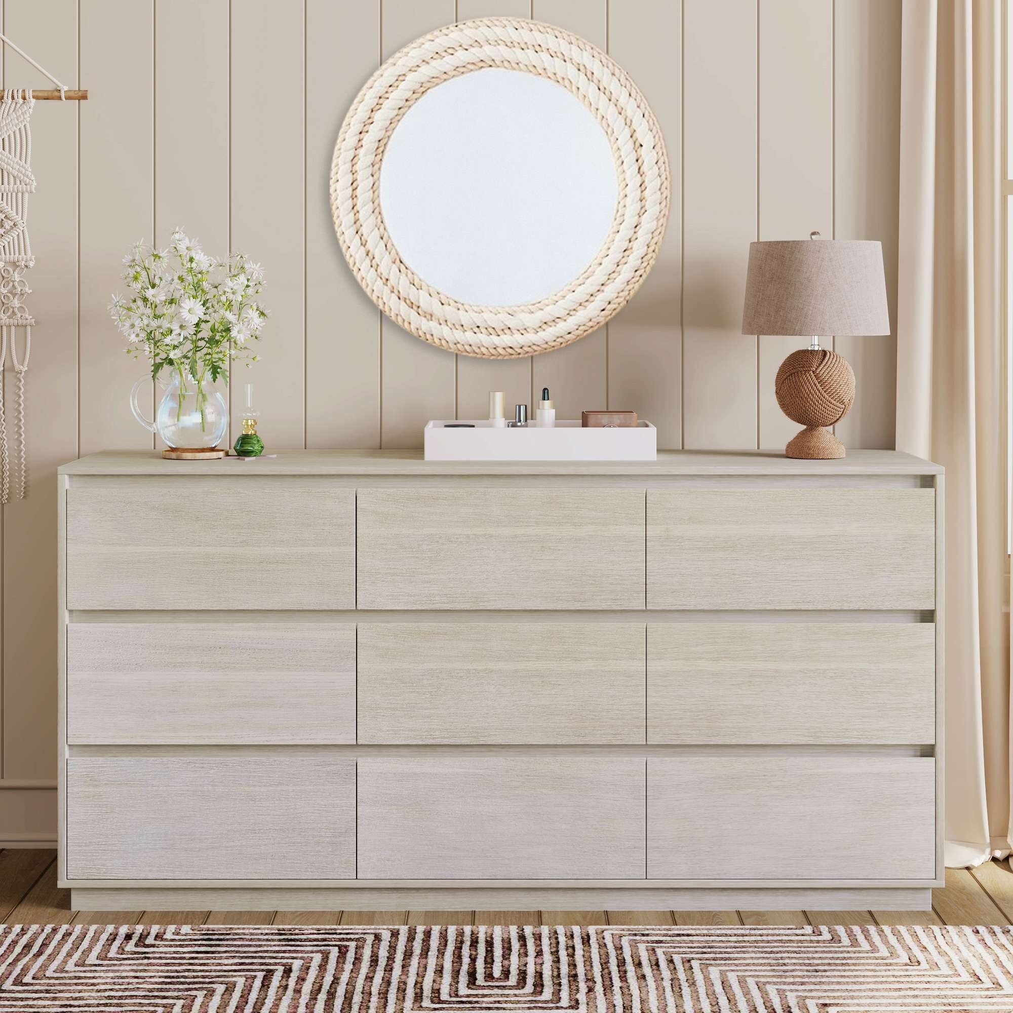 Contemporary Solid Wood Dresser for Bedroom and Living Room - - 37640604 - Mycitystee