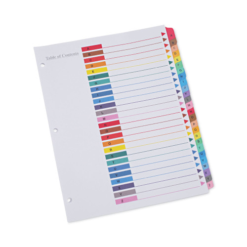 Universal Deluxe Table of Contents Dividers for Printers， 26-Tab， A to Z， 11 x 8.5， White， 1 Set (24812) - Mycitystee