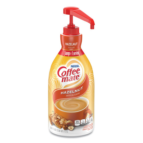 Coffee-mate Liquid Coffee Creamer， Hazelnut， 1500mL Pump Bottle (31831) - Mycitystee