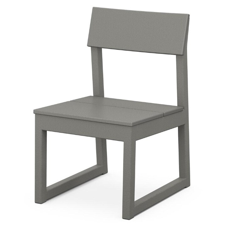 POLYWOOD EDGE Dining Side Chair in Slate Grey - Mycitystee