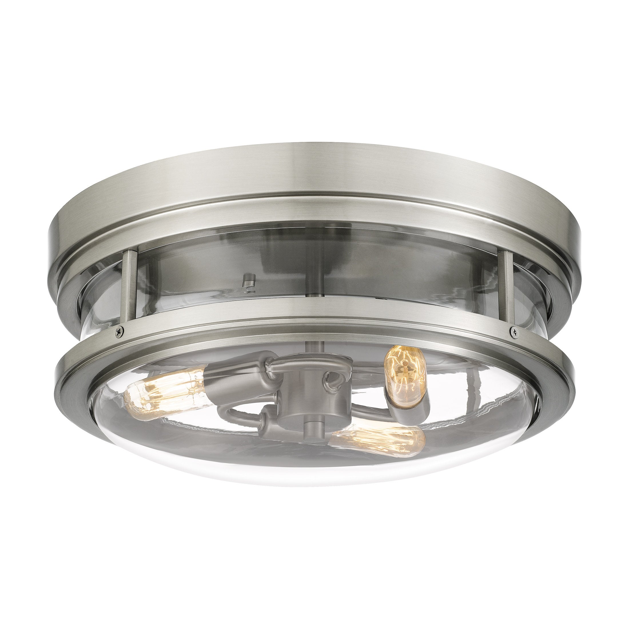 Annhurst 3-Light Brushed Nickel Flush Mount - Mycitystee