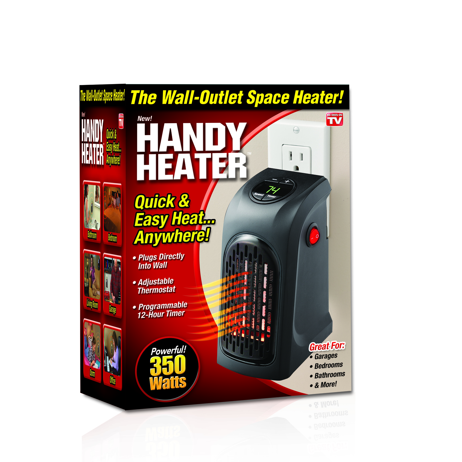 Handy Heater 250 sq ft Wall Heater - Mycitystee