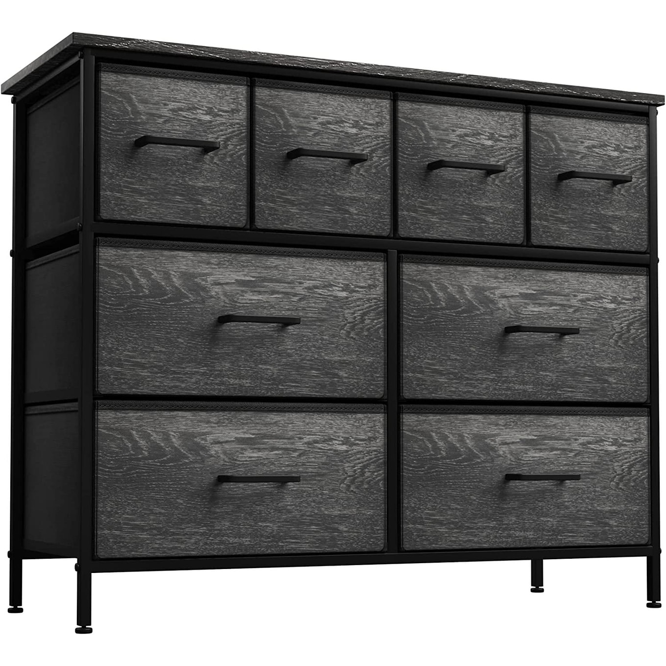 8-Drawer Chest Storage Tower， Knob Handle， Fabric Dresser for Bedroom - - 36800956 - Mycitystee