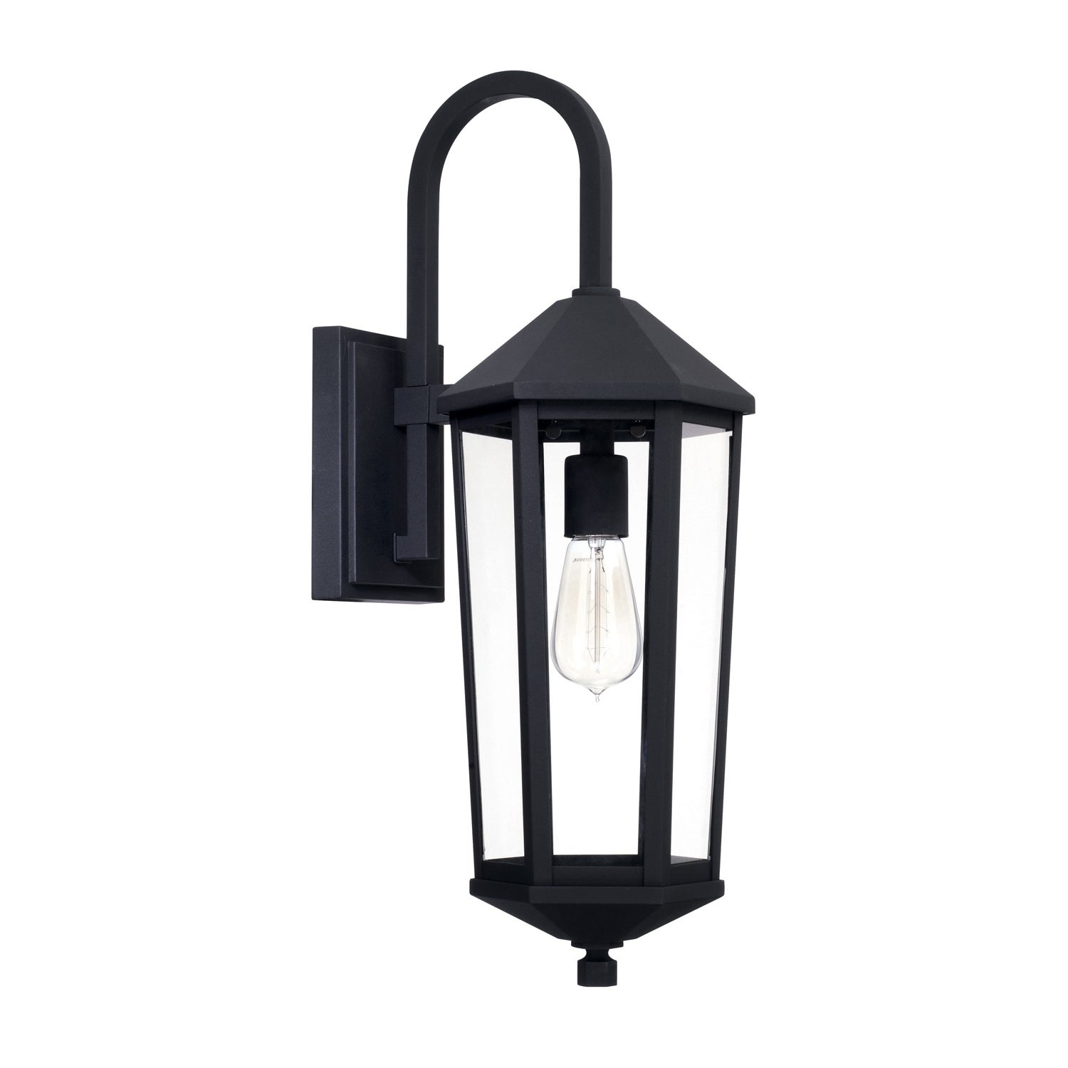 Ellsworth 1-light Black Outdoor Wall Lantern - Mycitystee