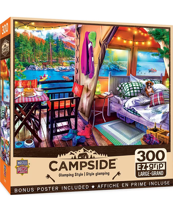 MasterPieces Puzzles Campside - Glamping Style 300 Piece Adult Jigsaw Puzzle - Mycitystee