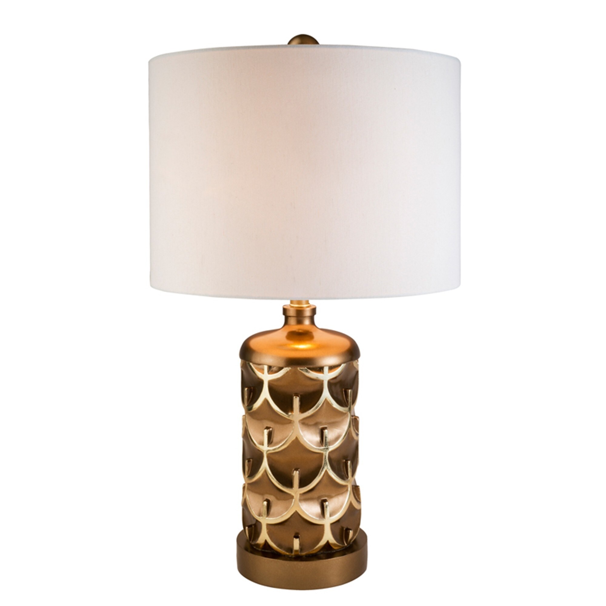 Magestic Brown and Gold Geo Table Lamp - Large - Mycitystee