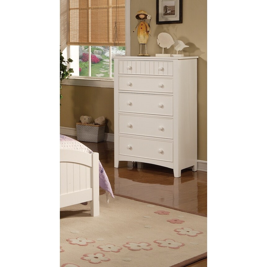 Global Pronex Contemporary White 1pc Chest of Drawers Plywood Pine Veneer Bedroom Furniture - - 35665631 - Mycitystee