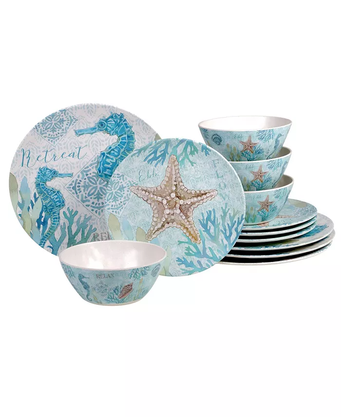 Certified International Beachcomber 12-Pc. Dinnerware Set - Mycitystee