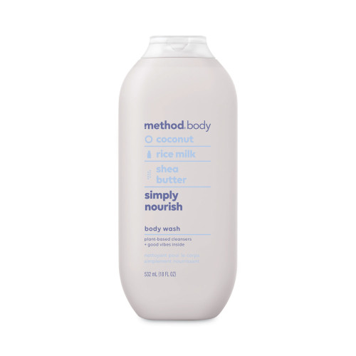 Method Womens Body Wash， 18 oz， Coconut/Rice Milk/Shea Butter， 6/Carton (01857) - Mycitystee