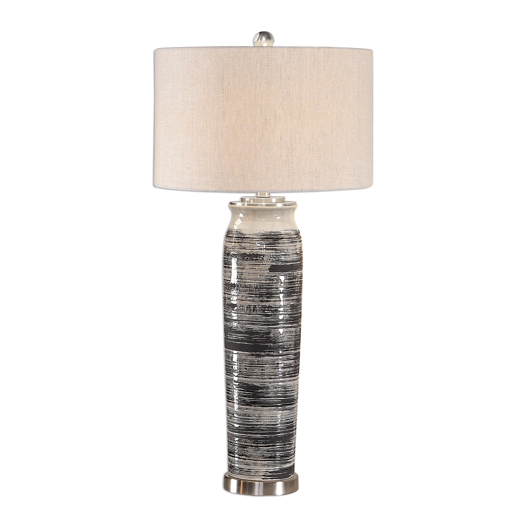 Strick and Bolton Bandera Grey Ceramic Table Lamp - Mycitystee