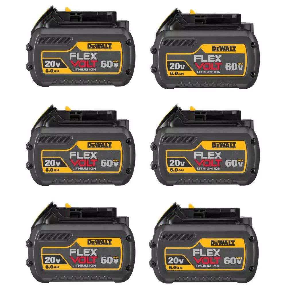DEWALT FLEXVOLT 20-Volt/60-Volt MAX Lithium-Ion 6.0Ah Battery Pack (6-Pack) and#8211; XDC Depot - Mycitystee