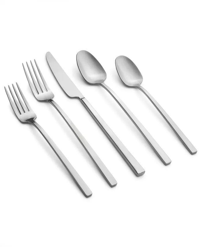 Cambridge Silversmiths Damaris Satin Flatware Set， 20 Piece - Mycitystee