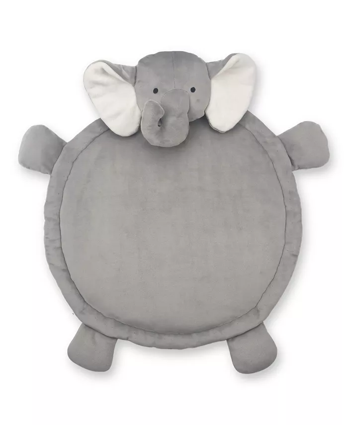 Lambs Ivy Elephant Baby Play Mat with 3-Dimensional Head - Gray - Mycitystee