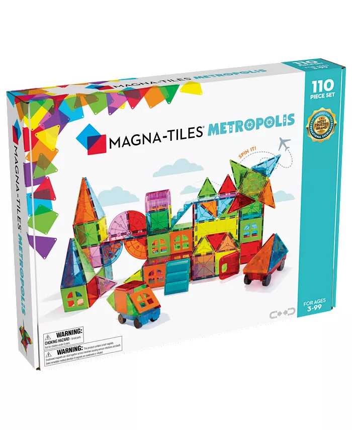 Magna-Tilesandreg Metropolis 110-Piece Set， Encourage Meaningful Play， Ages 3+ - Mycitystee