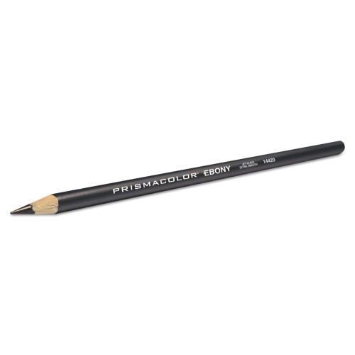 Prismacolor EBONY Sketching Pencil， 4 mm， 2B (#1)， Jet Black Lead， Black Matte Barrel， Dozen (14420) - Mycitystee