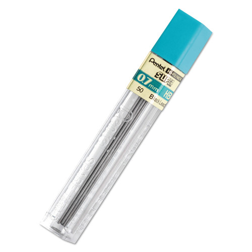 Pentel Super Hi-Polymer Lead Refills， 0.7 mm， HB， Black， 12/Tube (50HB) - Mycitystee