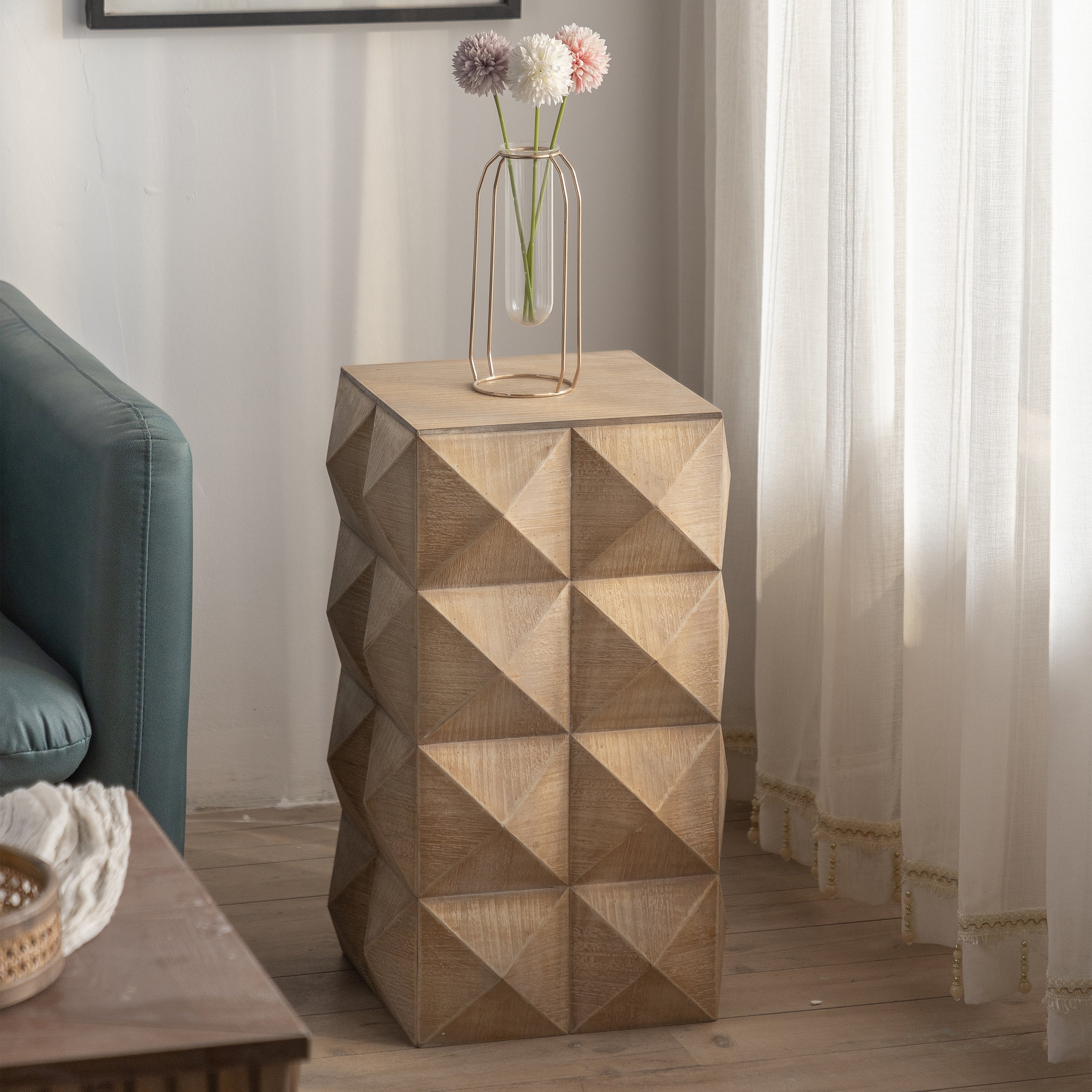 Three-dimensional Embossed Pattern Design Retro Coffee Table - Mycitystee