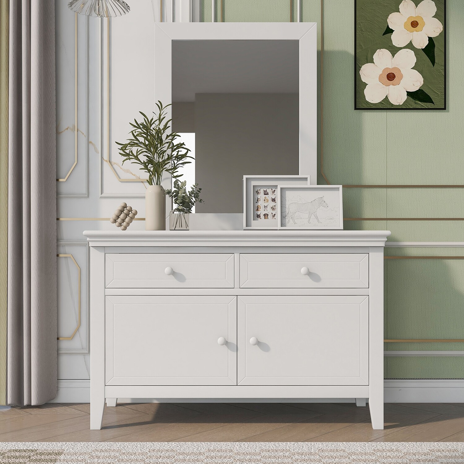 Traditional Concise Style Solid Wood Dresser with Ample Storage Space - - 36910369 - Mycitystee
