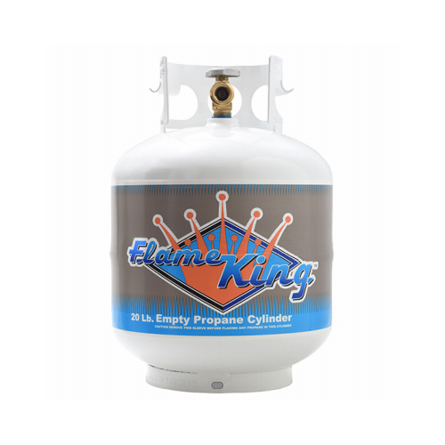 Flame King YSN201 Propane Cylinder 20 lb Steel Type 1 White - Mycitystee