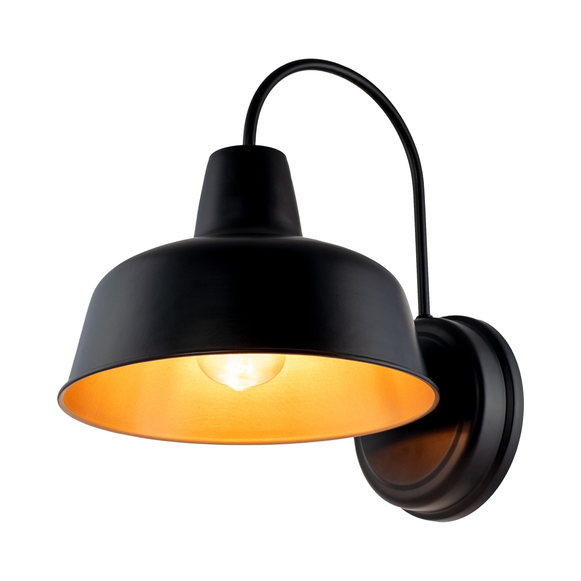 Bronze 1-Light Bronze Outdoor Barn Light with Gold-Painting inside Shopping - The Best Deals on Outdoor Barn Lights | 39817791 - Mycitystee