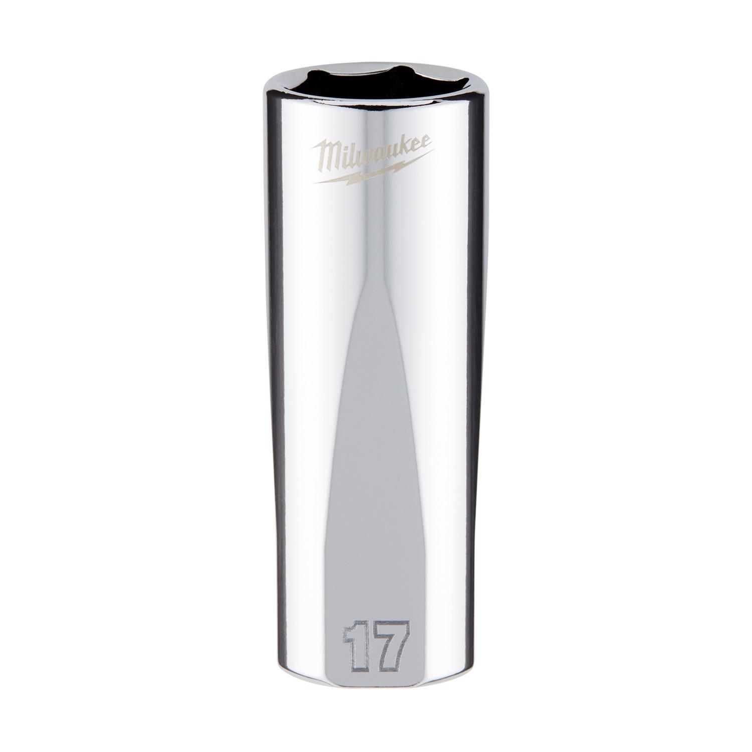 Milwaukee 17 mm X 3/8 in. drive Metric 6 Point Standard Deep Socket 1 pc - Mycitystee