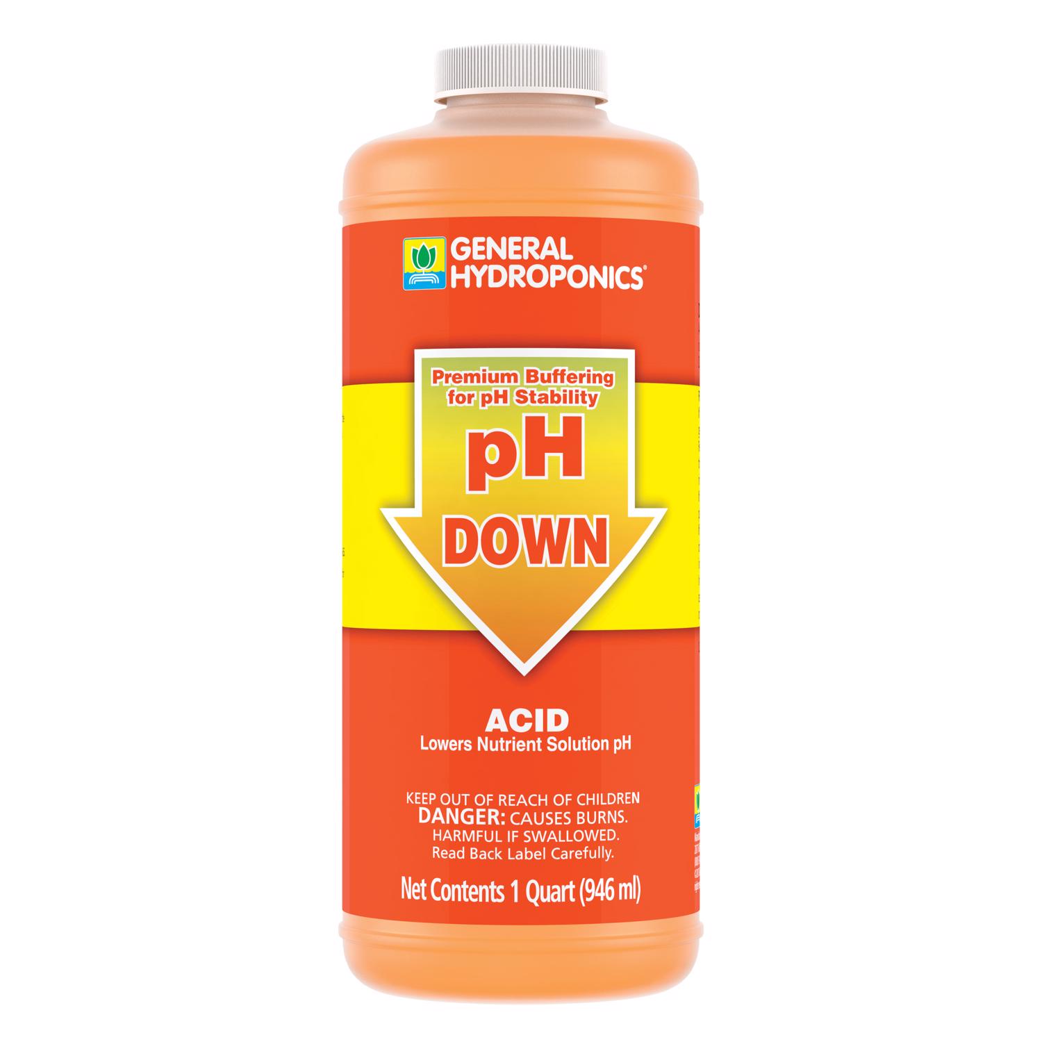 General Hydroponics pH Down Liquid Base Nutrient Solution 1 - Mycitystee