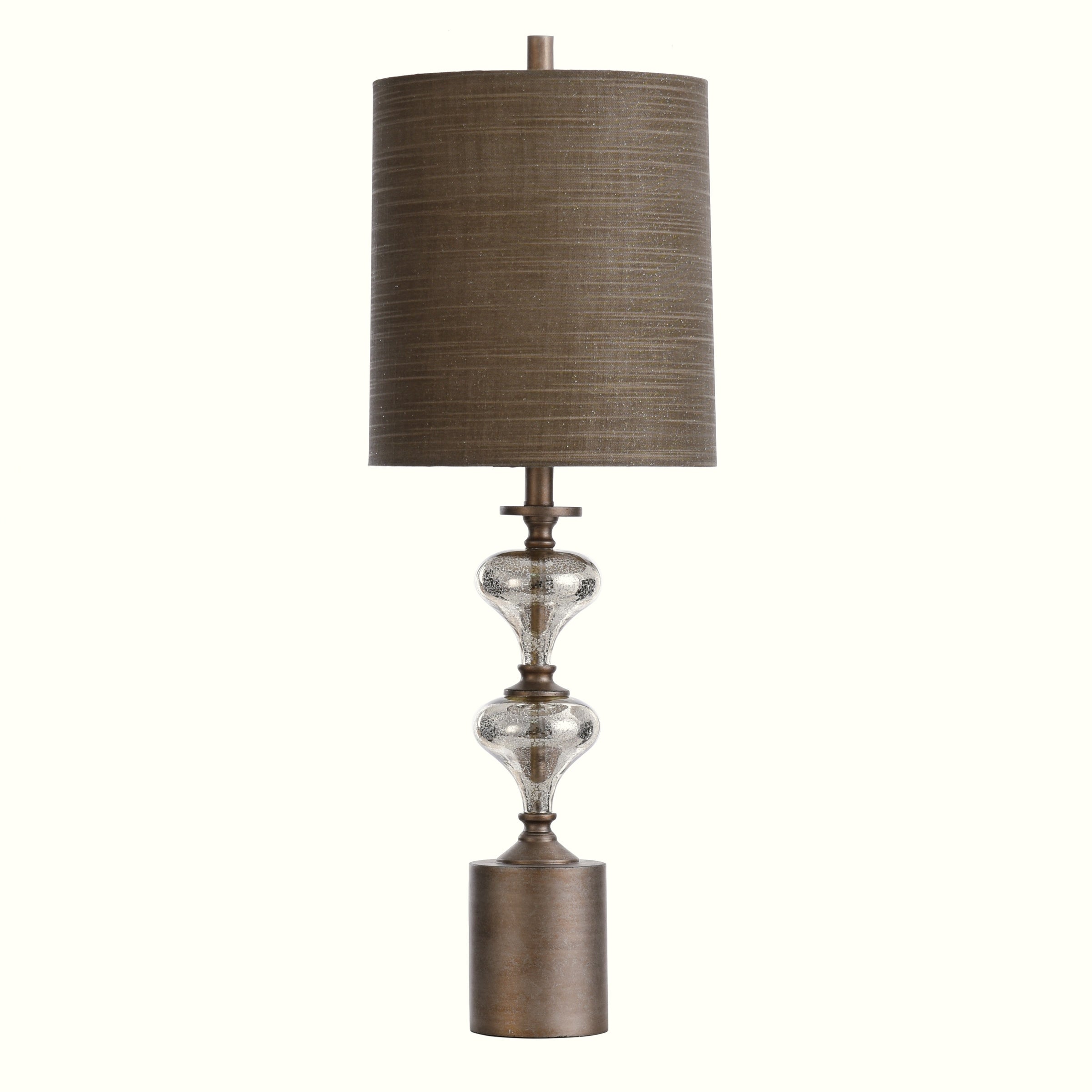 StyleCraft Mercury Glass and Brushed Metal Table Lamp - Mycitystee
