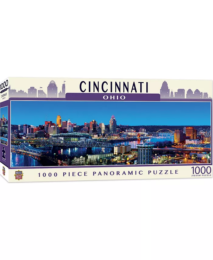 MasterPieces Puzzles American Vista Panoramic - Cincinnati 1000 Piece Puzzle - Mycitystee