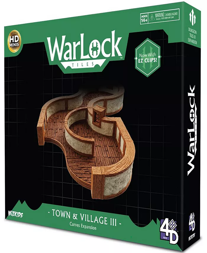WizKids Games Warlock Tiles Town Village III Curves Miniatures Role Playing Game Tabletop Accessory - Mycitystee
