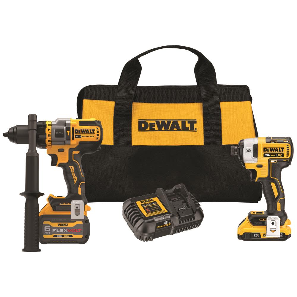 DEWALT 20V MAX* 2 Tool Kit Including Hammer Drill/Driver with FLEXV Advantage DCK2100D1T1 from DEWALT - Mycitystee