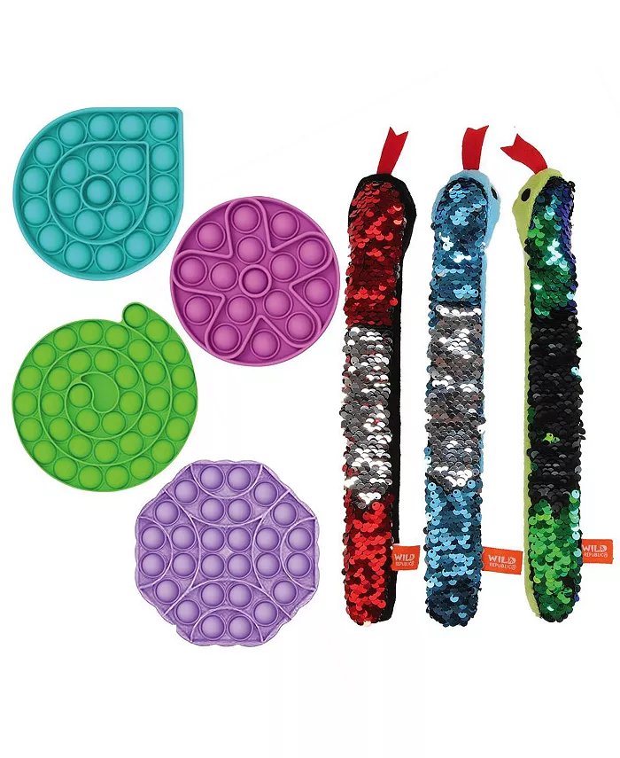 Kaplan Early Learning Multi-Sensory Fidget Popper Sequin Kit - 7 Pieces - Mycitystee