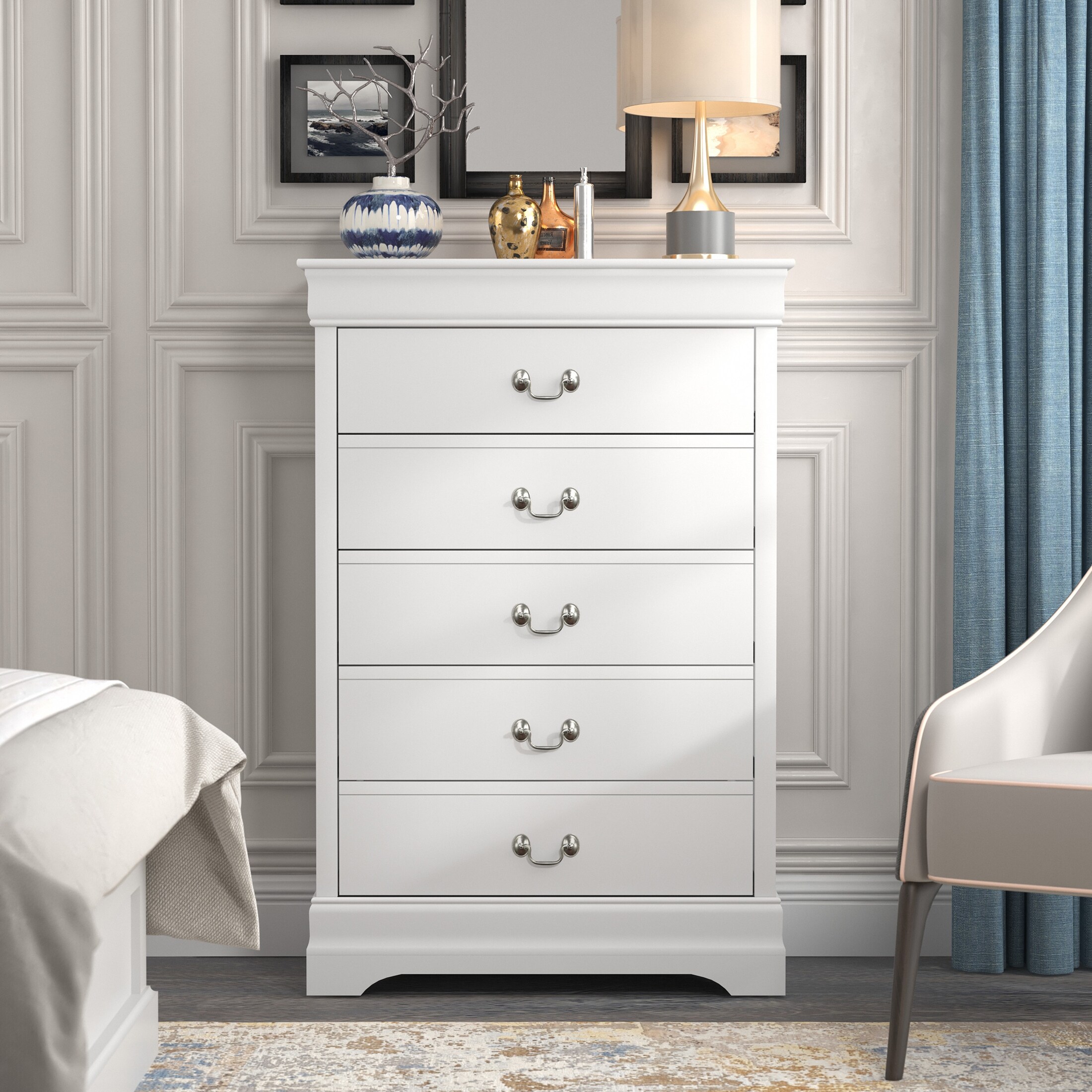 Ireton 5-Drawer Chest of Drawers with Ultra Fast Assembly (46.7 in. × 15.7 in. × 31.2 in.) - - 36758336 - Mycitystee