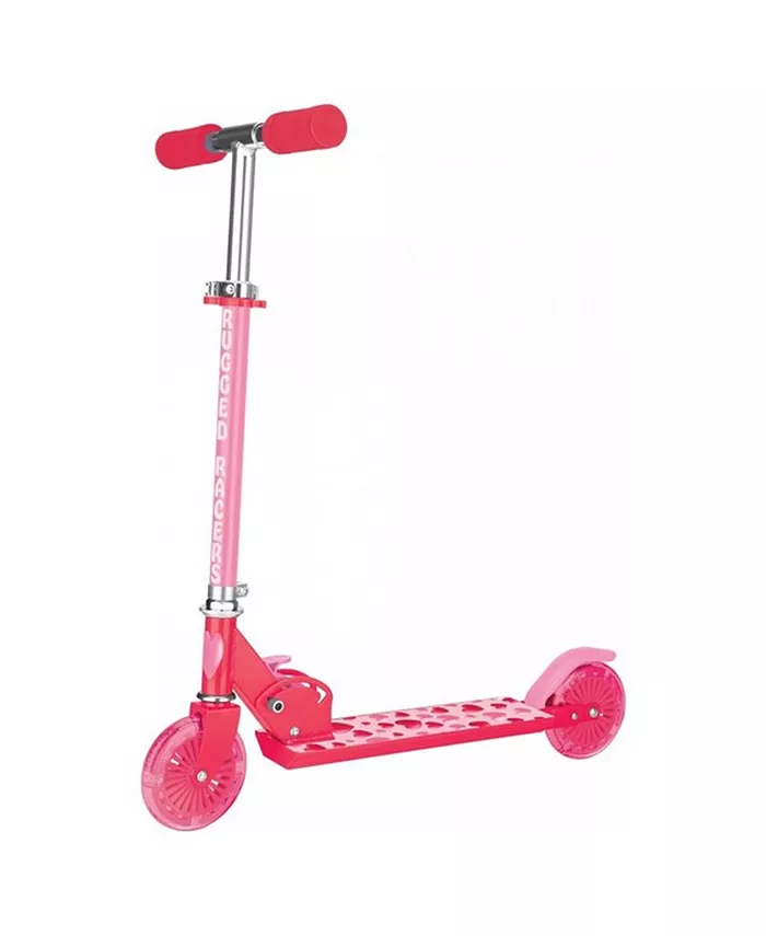 Rugged Racers 2 Wheel Scooter with Heart Design and LED Lights - Mycitystee