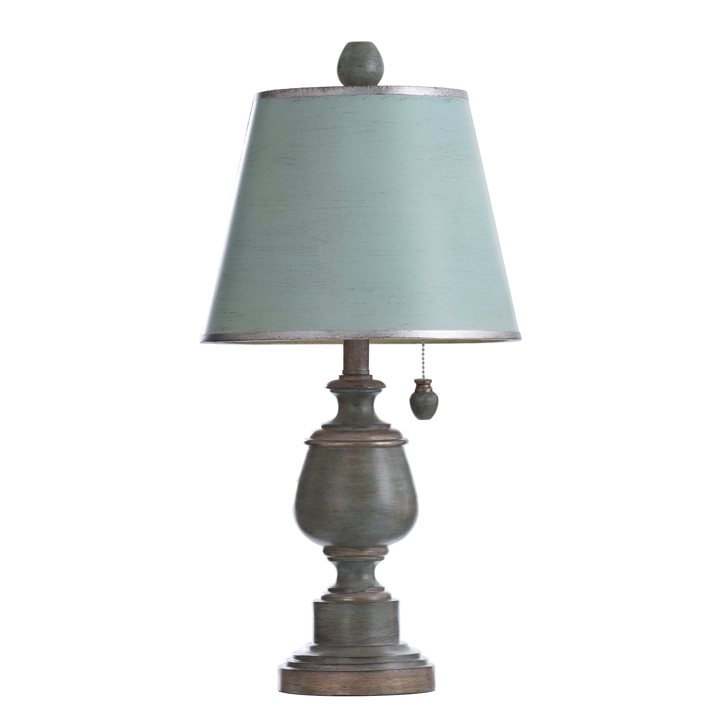StyleCraft Chelsea Blue Accent Table Lamp - Chelsea Blue Hardback Fabric Shade - Mycitystee