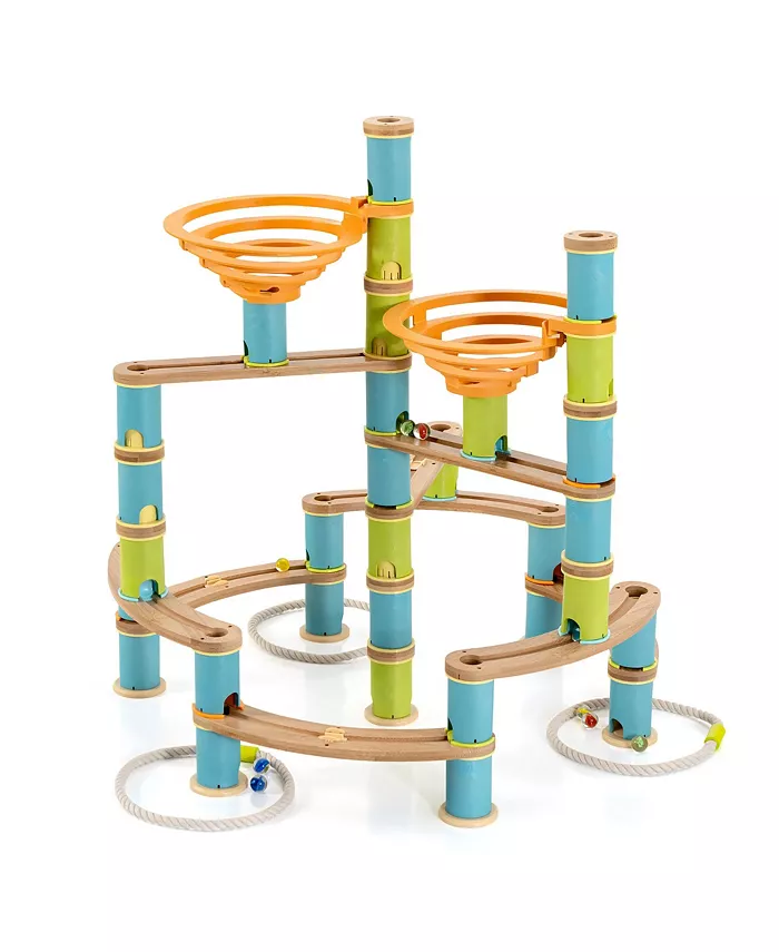 Costway Wooden Marble Run Construction 162PCS STEM Educational Learning Toys for Kid - Mycitystee