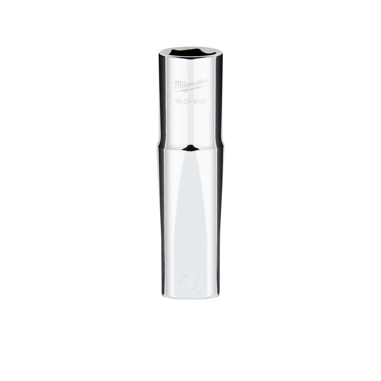 Milwaukee 14 mm X 1/2 in. drive Metric 6 Point Standard Deep Socket 1 pc - Mycitystee