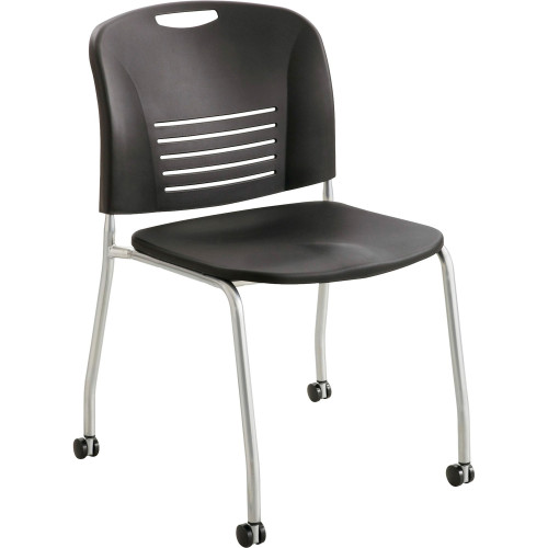 Safco Vy Straight Leg Stack Chairs with Casters (4291BL) - Mycitystee