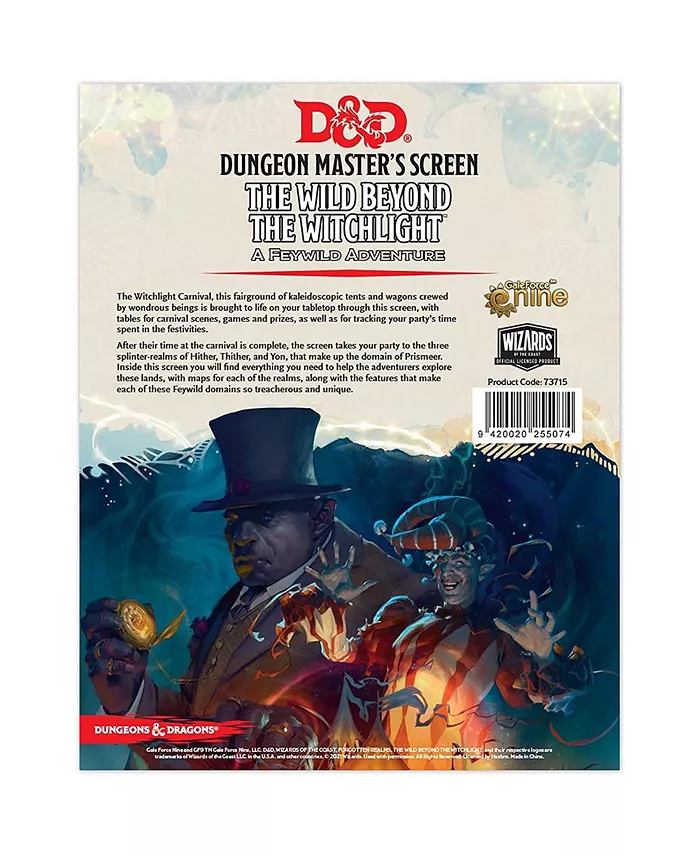 Dungeons Dragons The Wild Beyond the Witchlight Dungeon Master's Screen Tabletop RPG DM Screen - Mycitystee