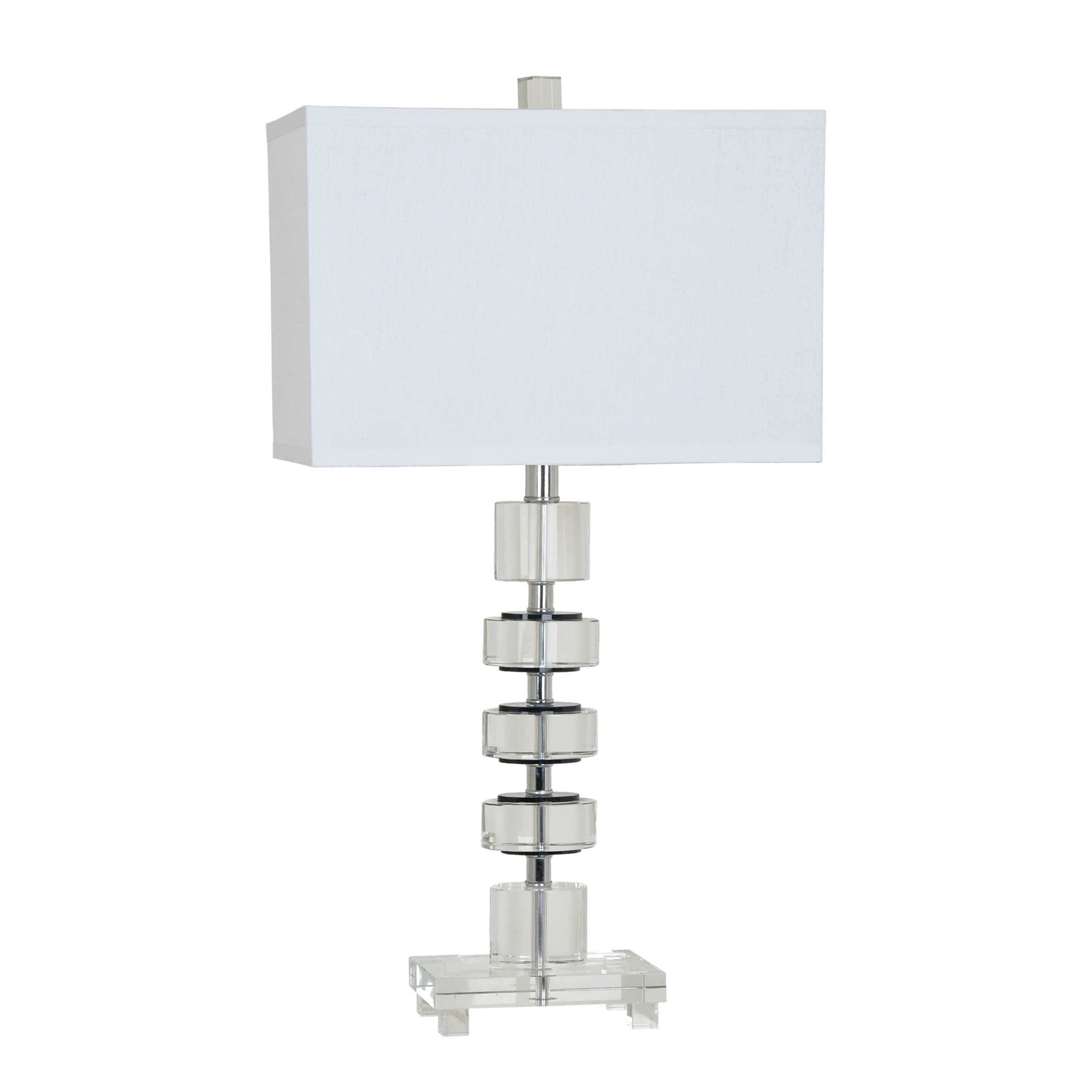 Olivia Crystal and Grey 28-inch Table Lamp - Mycitystee