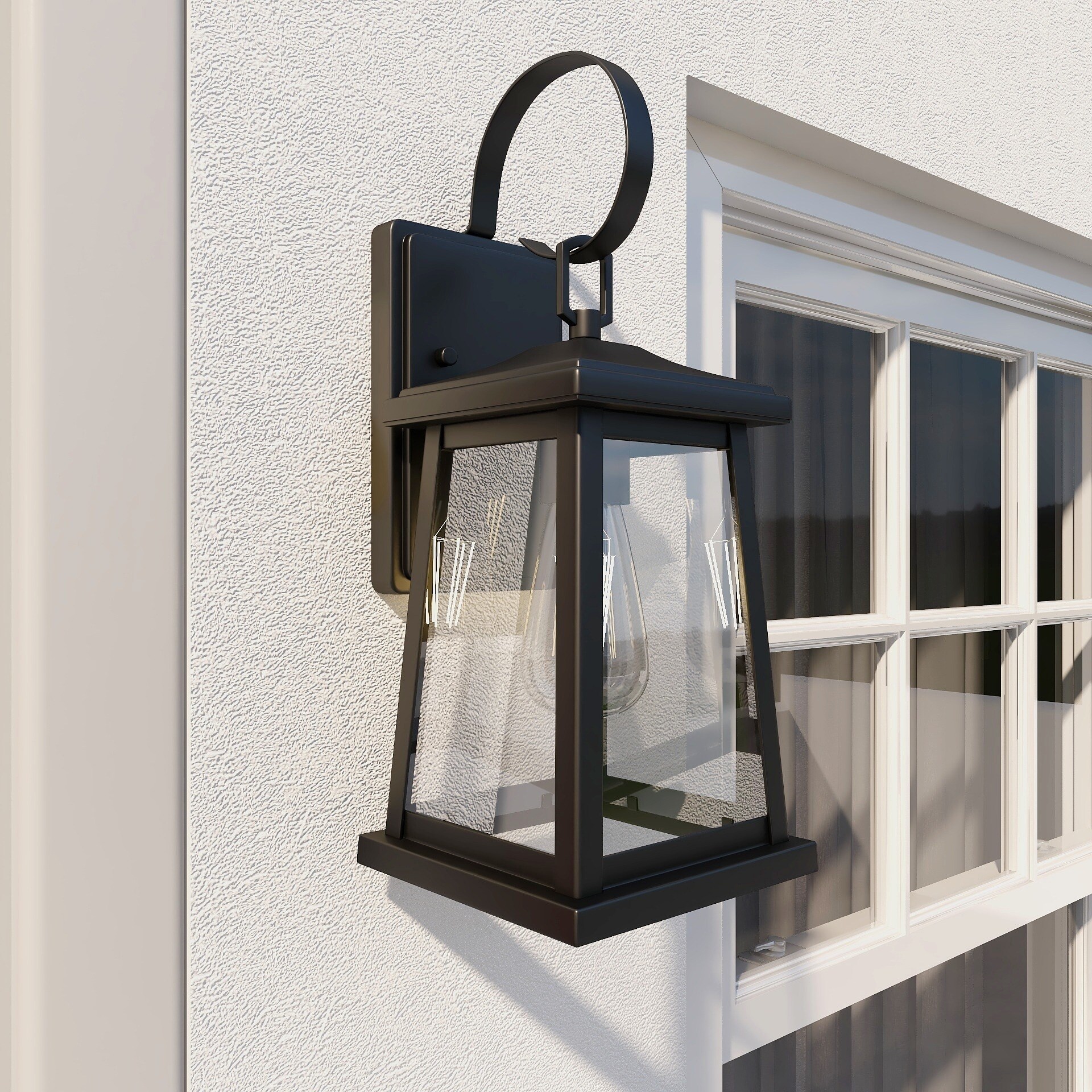1-Light Outdoor Wall Light Sconce - Matte Black Shopping - The Best Deals on Outdoor Wall Lanterns | 40969106 - Mycitystee