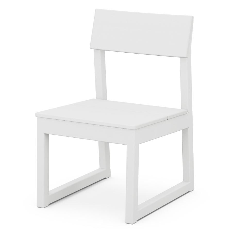POLYWOOD EDGE Dining Side Chair in White - Mycitystee