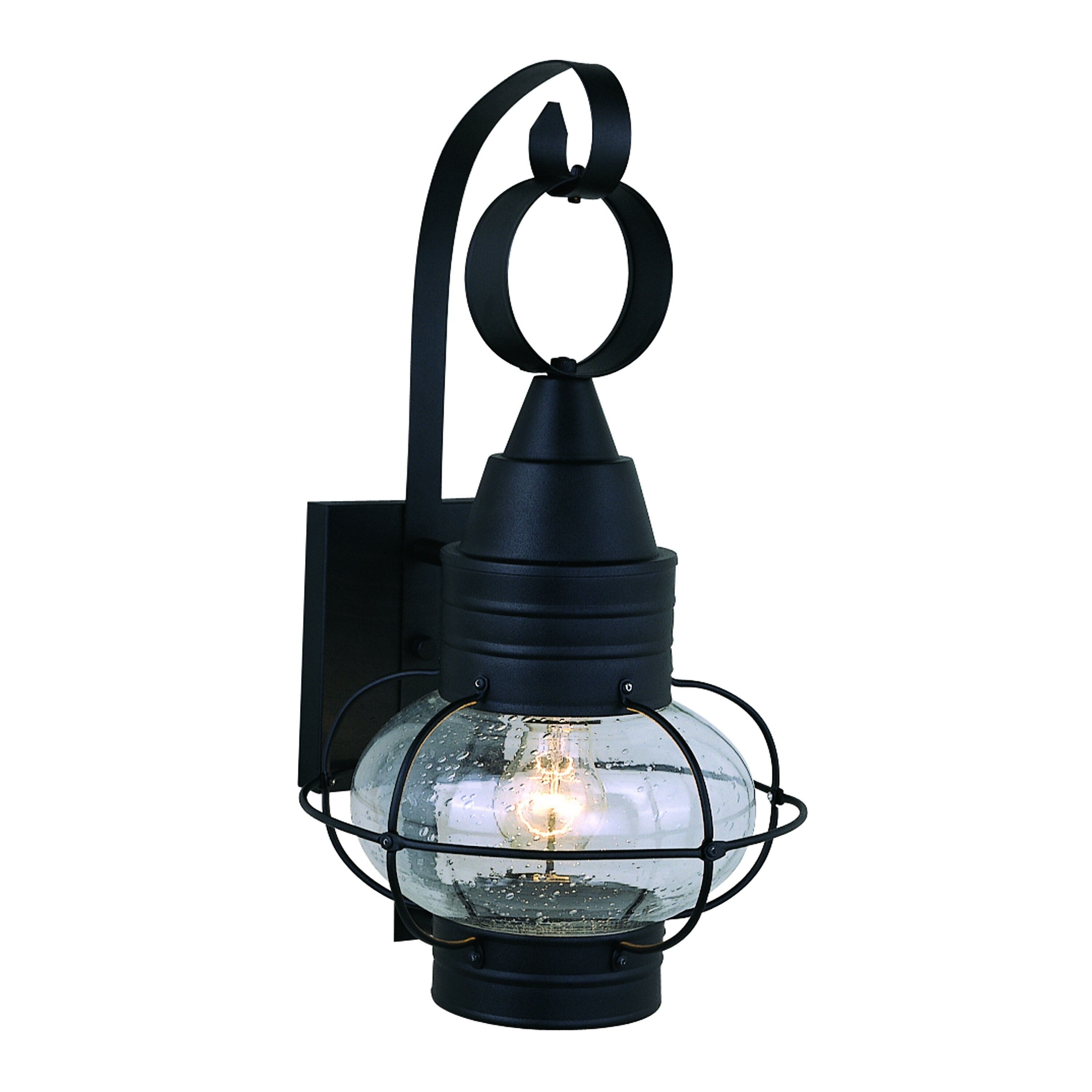 Chatham 1 Light Black Coastal Outdoor Wall Lantern Clear Glass - 10-in W x 18-in H x 11-in D Shopping - The Best Deals on Outdoor Wall Lanterns | 2668 - Mycitystee