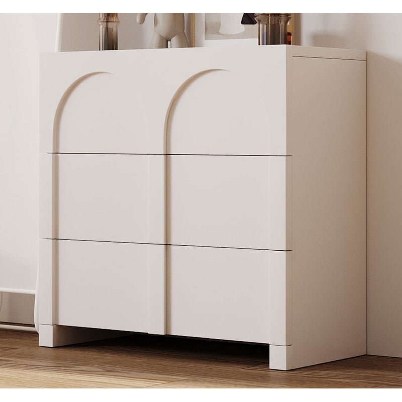 Modern Wood 3-Drawer Storage ChestHigh Gloss White - - 37721018 - Mycitystee