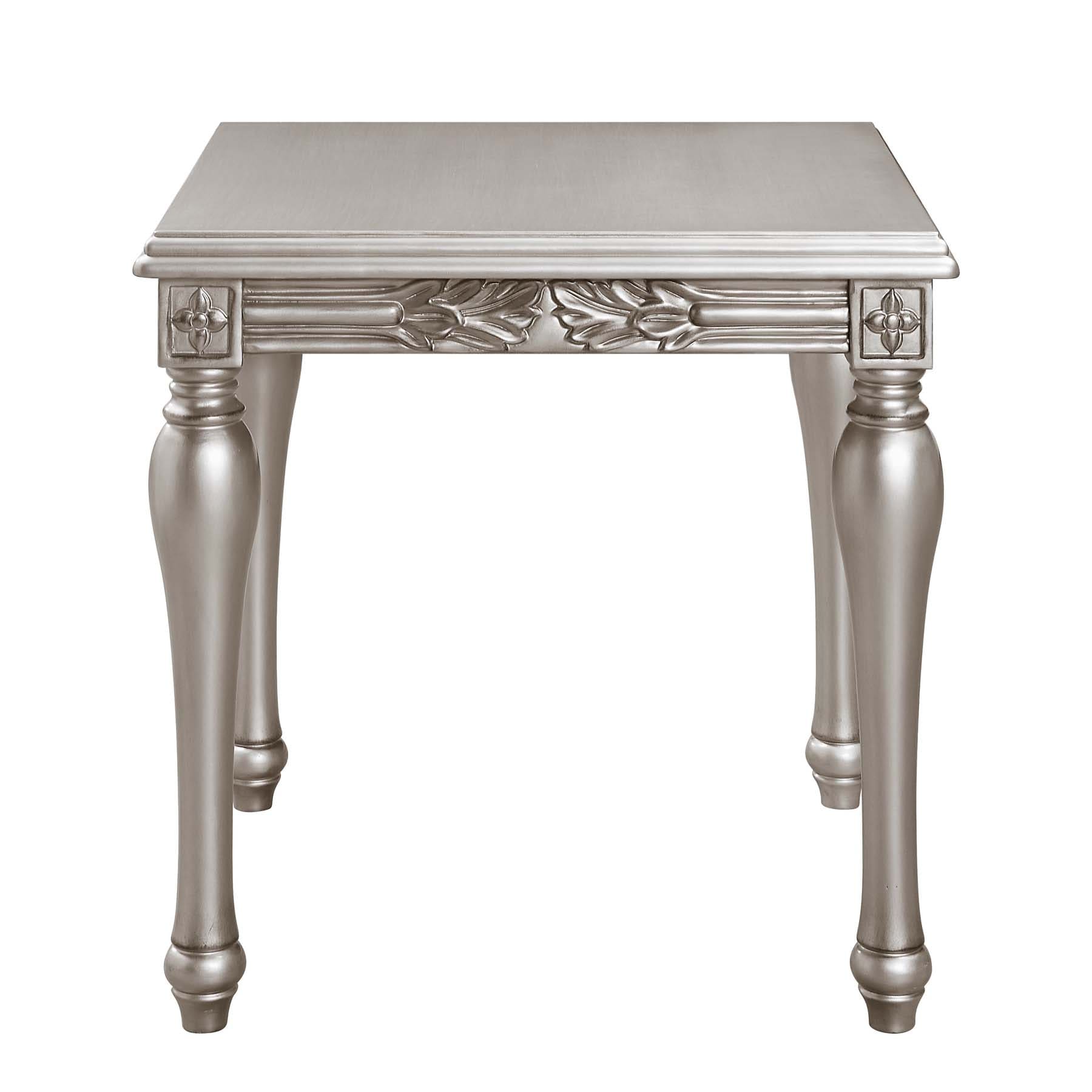 Wood End Table in Platinum - Mycitystee