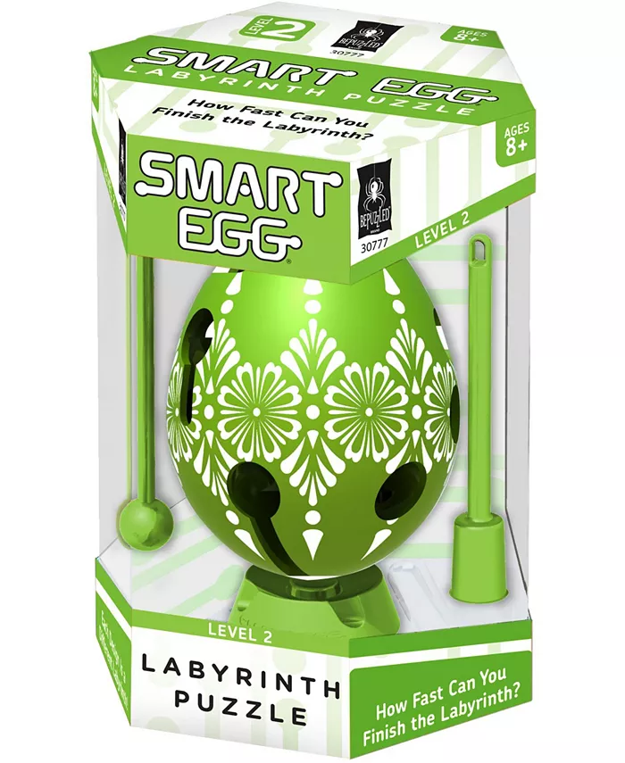 BePuzzled Smart Egg Labyrinth Puzzle - Color Collection- Green - Mycitystee