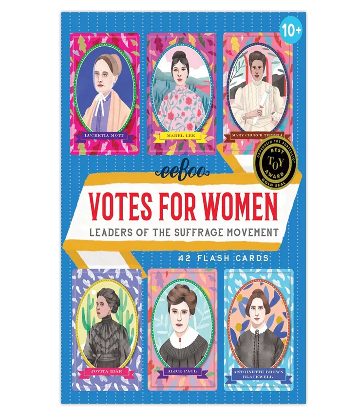 Eeboo Votes for Women Educational Flashcards 45 Piece Set - Mycitystee