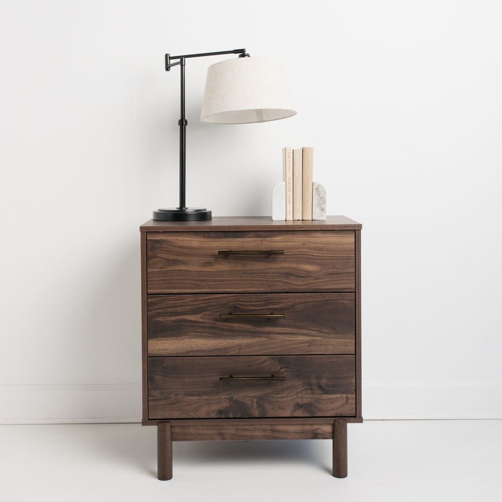Calverson Mocha Three Drawer Chest - - 32607598 - Mycitystee