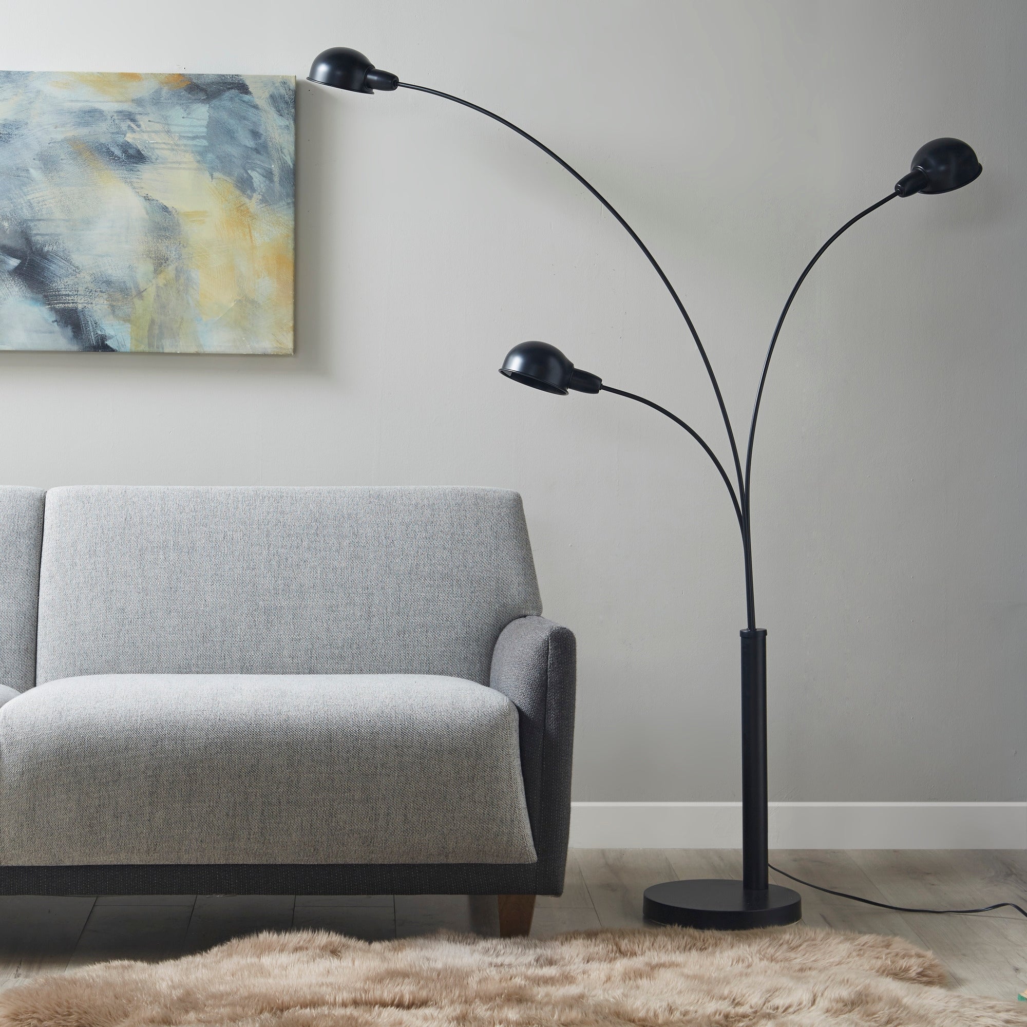 510 Design Archer 3-Light Adjustable Tiered Arc Metal Floor Lamp - Mycitystee