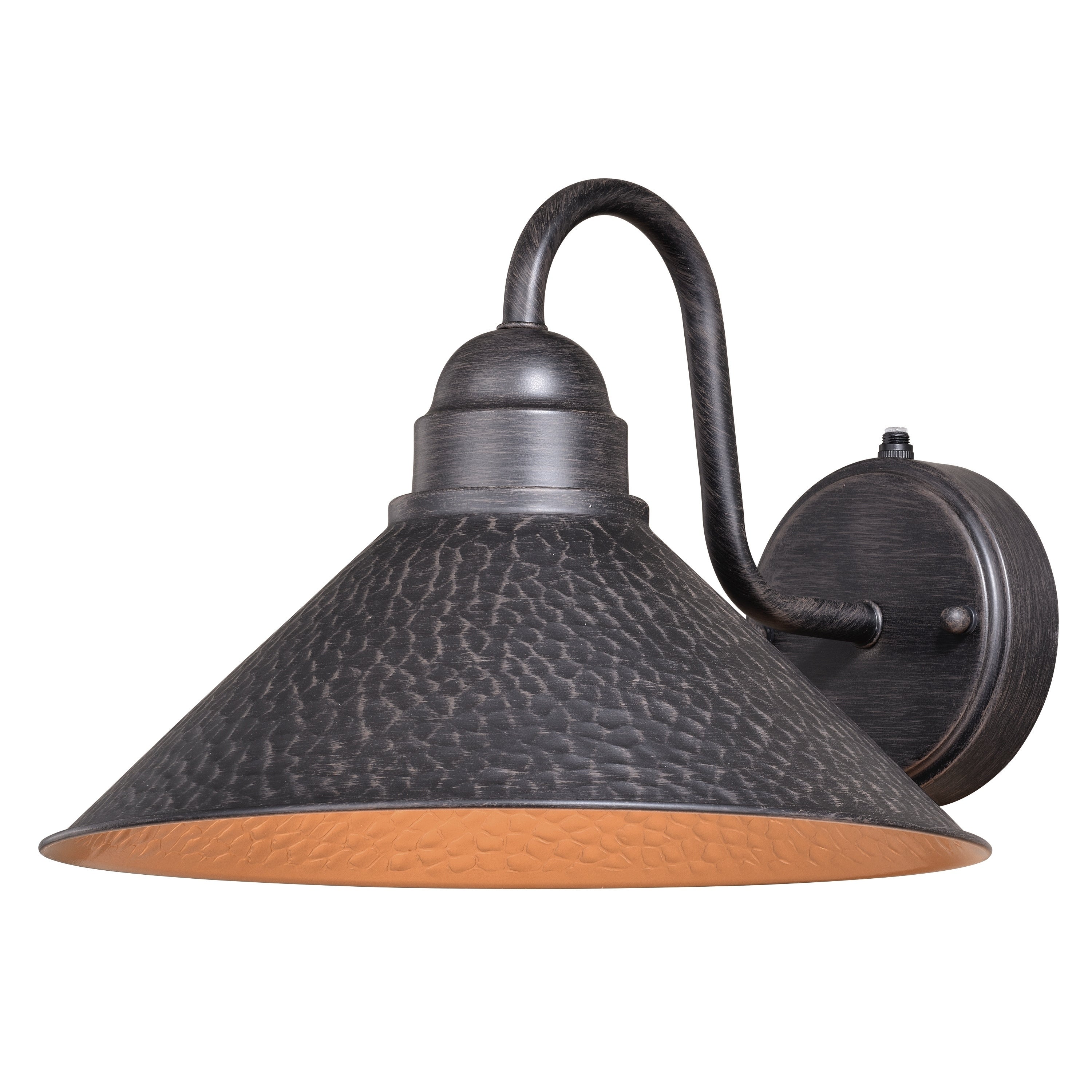 Outland 1 Light Dusk to Dawn Black Gold Farmhouse Barn Dome Outdoor Wall Lantern - 12-in W x 9-in H x 13-in D Shopping - The Best Deals on Outdoor Bar - Mycitystee