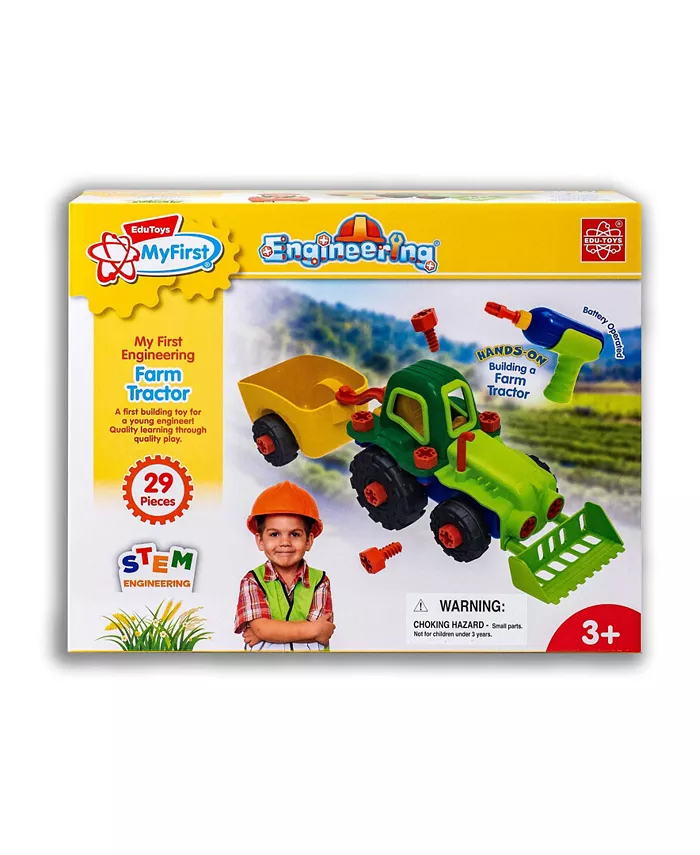 Flat River Group Edu Toys My First Engineering Farm Tractor STEM Toy - Mycitystee